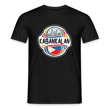 Kabankalan Philippinen Flagge Reise Souvenir Abzeichen - Männer T-Shirt - Schwarz - Vorne - AI Model Male 178 light (178cm)