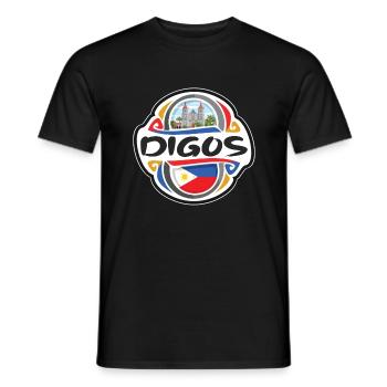 Digos Philippines Drapeau Badge Voyage Souvenir Timbre - T-shirt homme - noir - Devant - AI Model Male 178 light (178cm)