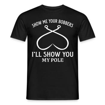 Fishing Angler Fishing Rod - Men's T-Shirt - black - Front - AI Model Male 178 light (178cm)