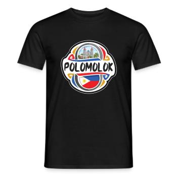 Polomolok Philippines Drapeau Voyage Souvenir Badge S - T-shirt homme - noir - Devant - AI Model Male 178 light (178cm)