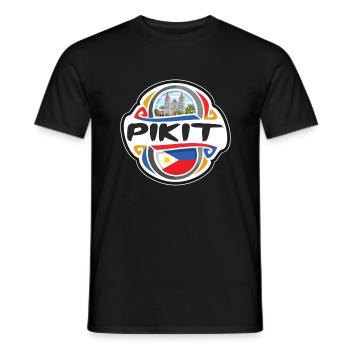 Pikit Philippinen Flagge Abzeichen Reise Souvenir Stempel - Männer T-Shirt - Schwarz - Vorne - AI Model Male 178 light (178cm)