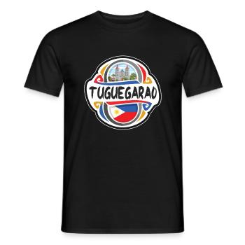 Tuguegarao Philippinen Flagge Reise Souvenir Abzeichen - Männer T-Shirt - Schwarz - Vorne - AI Model Male 178 light (178cm)