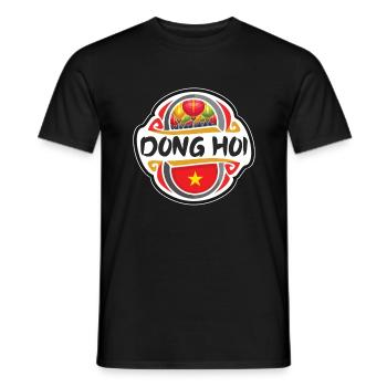 Dong Hoi Vietnam Flagge Abzeichen Reise Souvenir Stempel - Männer T-Shirt - Schwarz - Vorne - AI Model Male 178 light (178cm)