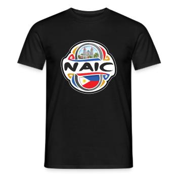 Naic Philippines Flag Badge Souvenir de voyage - T-shirt homme - noir - Devant - AI Model Male 178 light (178cm)