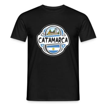 Katamarca Argentinien Flagge Reise Souvenir Abzeichen Sta - Männer T-Shirt - Schwarz - Vorne - AI Model Male 178 light (178cm)