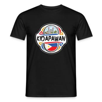 Kidapawan Philippines Drapeau Voyage Souvenir Badge S - T-shirt homme - noir - Devant - AI Model Male 178 light (178cm)