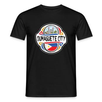 Dumaguete City Philippines Drapeau Souvenir de Voyage Ba - T-shirt homme - noir - Devant - AI Model Male 178 light (178cm)