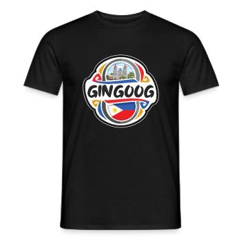 Gingoog Philippinen Flagge Reise Souvenir Abzeichen Sta - Männer T-Shirt - Schwarz - Vorne - AI Model Male 178 light (178cm)