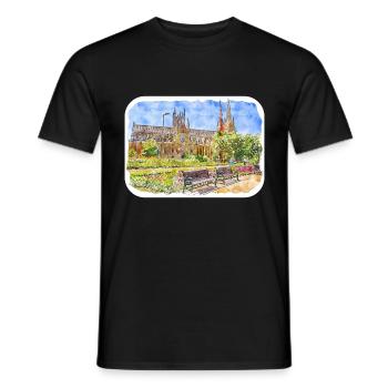 Australie Aquarelle Esquisse Dessinée à la Main Peinture - T-shirt homme - noir - Devant - AI Model Male 178 light (178cm)