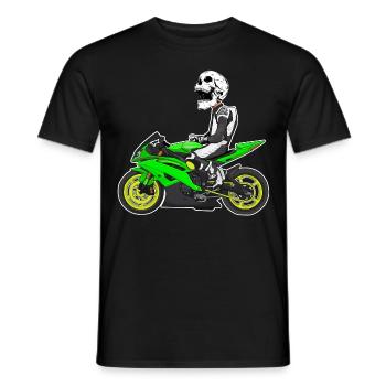 Motorcycle Lifestyle / Motorcycle / Motorcycle biker - Men's T-Shirt - black - Front - AI Model Male 178 light (178cm)