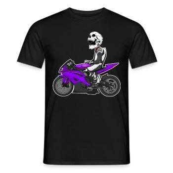 Motorcycle Lifestyle / Motorcycle / Motorcycle biker - Men's T-Shirt - black - Front - AI Model Male 178 light (178cm)