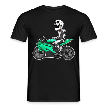 Motorcycle Lifestyle / Motorcycle / Motorcycle biker - Men's T-Shirt - black - Front - AI Model Male 178 light (178cm)