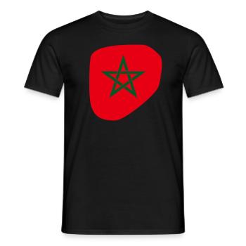 Drapeau Marocain Maroc Étoile Marocaine - T-shirt homme - noir - Devant - AI Model Male 178 light (178cm)