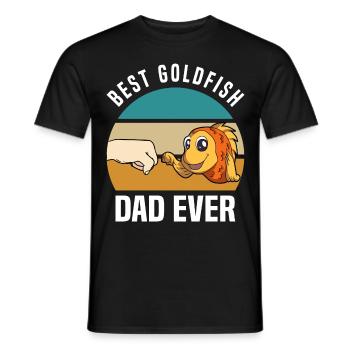 Goldfisch Haustier | Fische Goldfische Geschenke - Männer T-Shirt - Schwarz - Vorne - AI Model Male 178 light (178cm)