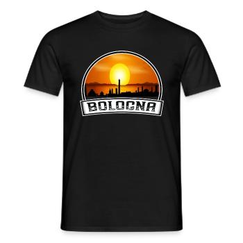 Bologne Italie Skyline Vintage Sunset Travel Souven - T-shirt homme - noir - Devant - AI Model Male 178 light (178cm)