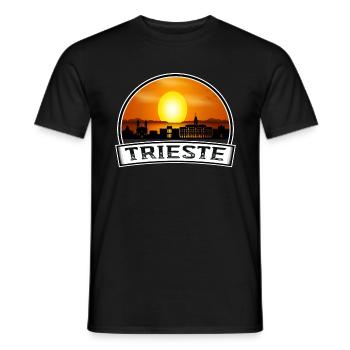 Trieste Italie Skyline Vintage Sunset Travel Souven - T-shirt homme - noir - Devant - AI Model Male 178 light (178cm)