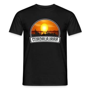 Guadalajara Mexiko Skyline Vintage Sunset Travel S - Männer T-Shirt - Schwarz - Vorne - AI Model Male 178 light (178cm)