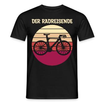 Der Radreisende Fahrradtour Geschenk - Männer T-Shirt - Schwarz - Vorne - AI Model Male 178 light (178cm)