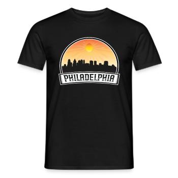 Philadelphie Pennsylvanie États-Unis Skyline Vintage Suns - T-shirt homme - noir - Devant - AI Model Male 178 light (178cm)