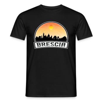 Brescia Italie Skyline Vintage Sunset Travel Souven - T-shirt homme - noir - Devant - AI Model Male 178 light (178cm)