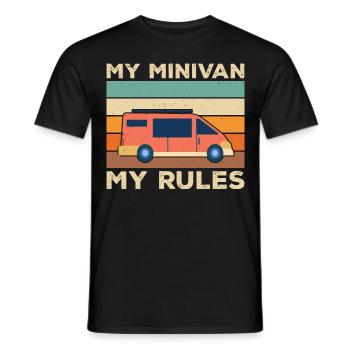 Papa conduit Minivan Papa Minivan Papa Mode de vie - T-shirt homme - noir - Devant - AI Model Male 178 light (178cm)