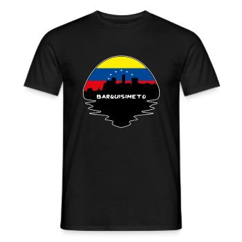 Barquisimeto Venezuela Flagge Skyline Silhouette Tra - Männer T-Shirt - Schwarz - Vorne - AI Model Male 178 light (178cm)