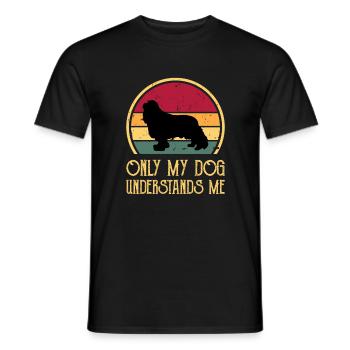 Cavalier King Charles Spaniel Dog Silhouette - T-shirt homme - noir - Devant - AI Model Male 178 light (178cm)