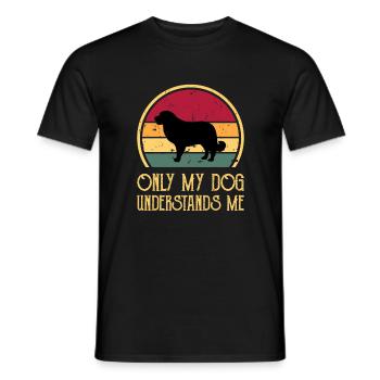 Estrela Mountain Dog Lover Silhouette Retro Sunset - T-shirt homme - noir - Devant - AI Model Male 178 light (178cm)