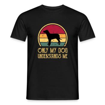 Grand Anglo Francais Blanc Et Noir Dog Lover - Men's T-Shirt - black - Front - AI Model Male 178 light (178cm)