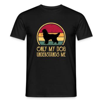 Gordon Setter Hundeliebhaber Silhouette Vintage Sonnenuntergang - Männer T-Shirt - Schwarz - Vorne - AI Model Male 178 light (178cm)