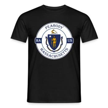 National City California Flagge USA Souvenir Logo - Männer T-Shirt - Schwarz - Vorne - AI Model Male 178 light (178cm)