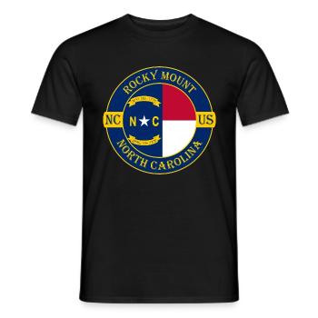 Rocky unt North Carolina Flag USA Souvenir - T-shirt homme - noir - Devant - AI Model Male 178 light (178cm)