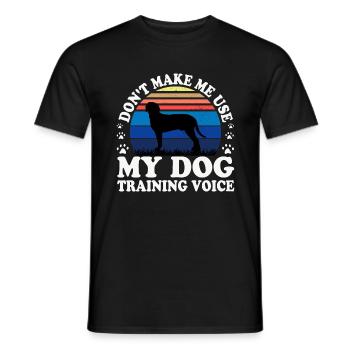 Chien de chasse autrichien noir et bronzé Silhouette Rétro - T-shirt homme - noir - Devant - AI Model Male 178 light (178cm)