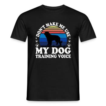 Barbet Dog Lover Silhouette Vintage Sunset - Men's T-Shirt - black - Front - AI Model Male 178 light (178cm)
