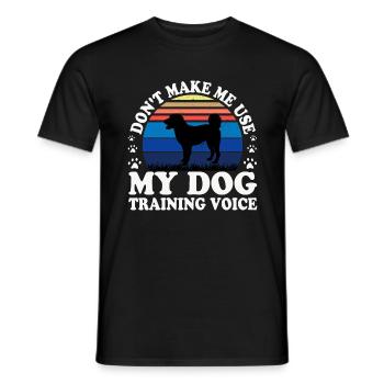 Appenzeller Sennenhund Hundesilhouette Retro Sonnenuntergang - Männer T-Shirt - Schwarz - Vorne - AI Model Male 178 light (178cm)