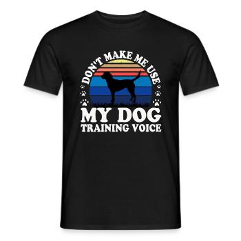 Beagle Harrier Dog Lover Silhouette Vintage Sunset - T-shirt homme - noir - Devant - AI Model Male 178 light (178cm)