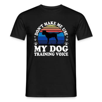 Border Terrier Dog Lover Silhouette Vintage Sunset - T-shirt homme - noir - Devant - AI Model Male 178 light (178cm)