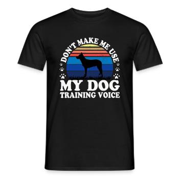 Berger Belge Tervuren Chien Silhouette Rétro - T-shirt homme - noir - Devant - AI Model Male 178 light (178cm)