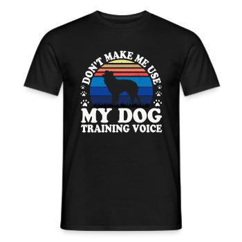Border Collie Dog Lover Silhouette Vintage Sunset - T-shirt homme - noir - Devant - AI Model Male 178 light (178cm)