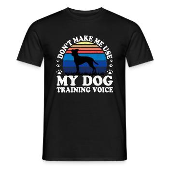 Brazilian Terrier Dog Love Silhouette Retro Sunset - T-shirt homme - noir - Devant - AI Model Male 178 light (178cm)