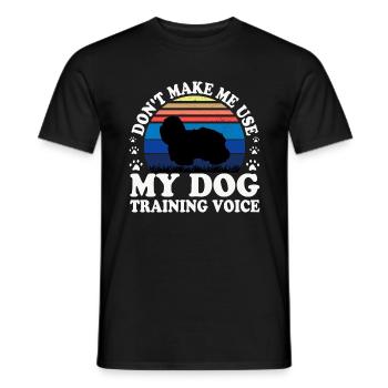 Coton De Tuléar Chien Amour Silhouette Vintage Coucher de Soleil - T-shirt homme - noir - Devant - AI Model Male 178 light (178cm)