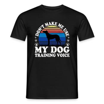 Collie Smooth Dog Lover Silhouette Vintage Sonnenuntergang - Männer T-Shirt - Schwarz - Vorne - AI Model Male 178 light (178cm)