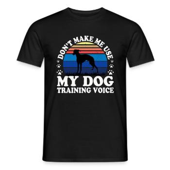 Italian Greyhound Dog Love Silhouette Retro Sunset - Men's T-Shirt - black - Front - AI Model Male 178 light (178cm)