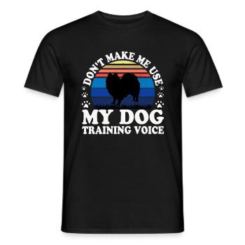 Indischer Spitz Hund Liebhaber Silhouette Vintage Sonnenuntergang - Männer T-Shirt - Schwarz - Vorne - AI Model Male 178 light (178cm)