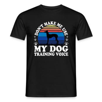 Ibizan Hound Dog Lover Silhouette Vintage Sunset - Men's T-Shirt - black - Front - AI Model Male 178 light (178cm)