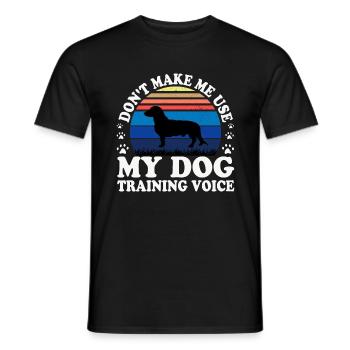 Westfälische Dachsbracke Hundesilhouette Retro Sonne - Männer T-Shirt - Schwarz - Vorne - AI Model Male 178 light (178cm)