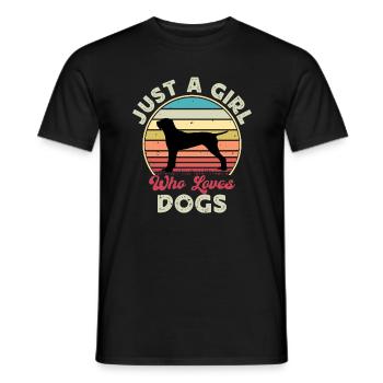 Ariege Pointer Hund Lover Silhouette Vintage Sonnenuntergang - Männer T-Shirt - Schwarz - Vorne - AI Model Male 178 light (178cm)