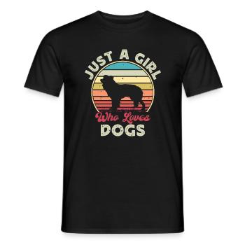 Border Collie Dog Lover Silhouette Vintage Sunset - T-shirt homme - noir - Devant - AI Model Male 178 light (178cm)