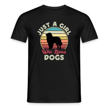Carpathian Shepherd Dog Silhouette Retro Sunset - Men's T-Shirt - black - Front - AI Model Male 178 light (178cm)