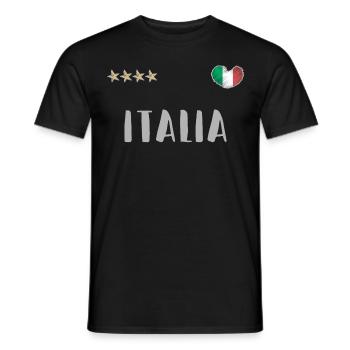 Maillot de football Italie Drapeau italien - T-shirt homme - noir - Devant - AI Model Male 178 light (178cm)